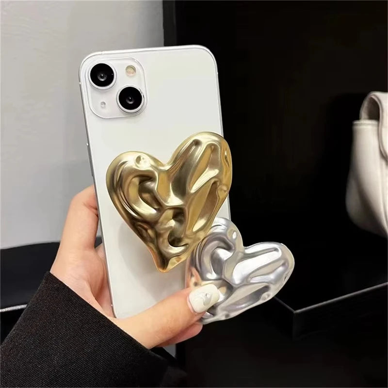 ''Luxury Metal Heart'' Universal Phone Grip