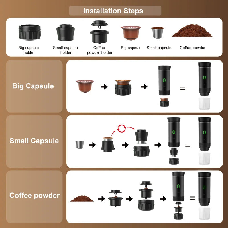 Wireless Portable Espresso Coffee Machine