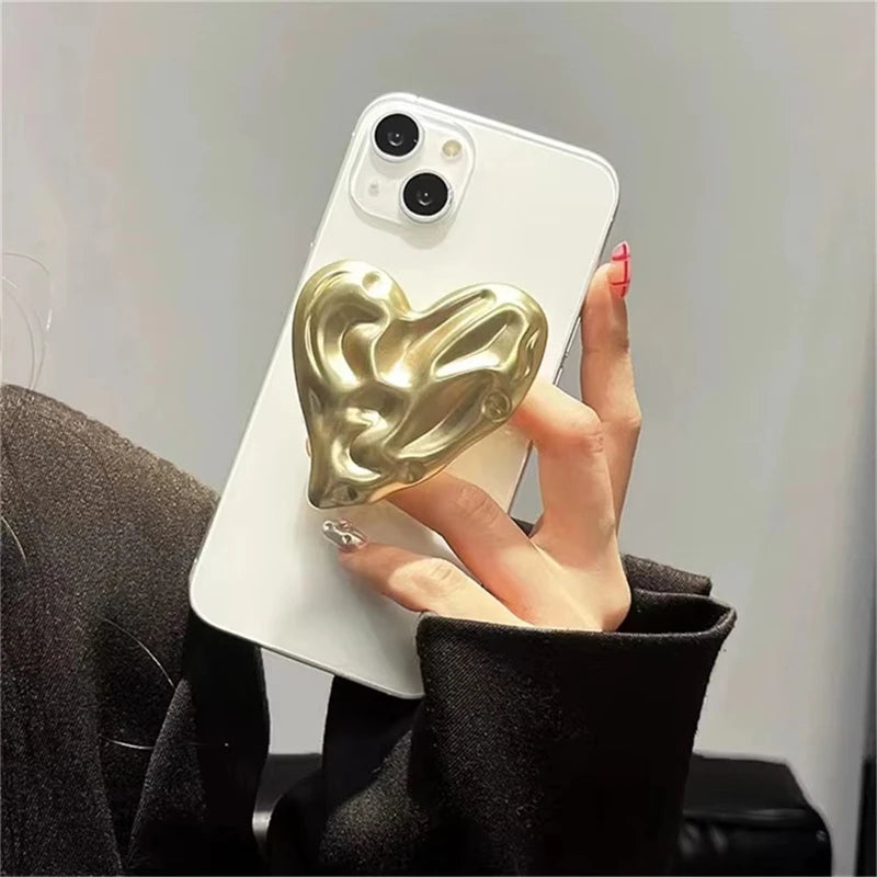 ''Luxury Metal Heart'' Universal Phone Grip