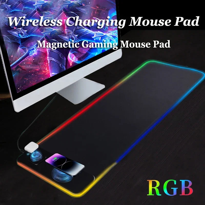 Magnetic Wireless Charging RGB Luminous Mouse Pad
