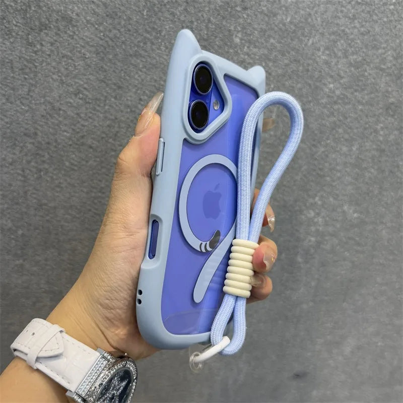 ''Cat Ear Case'' with Wrist Strap Chain