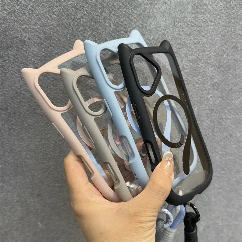 ''Cat Ear Case'' with Wrist Strap Chain