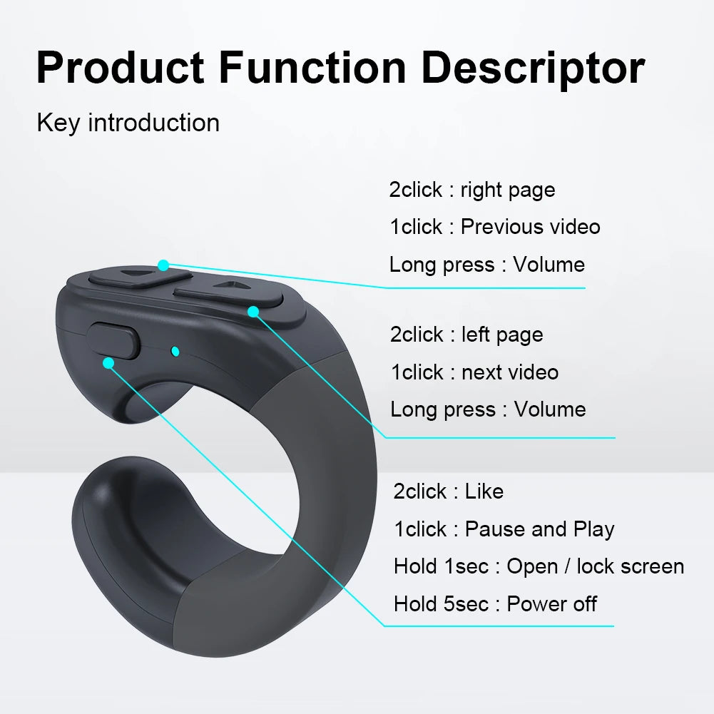Wireless Ring For Remote Scrolling