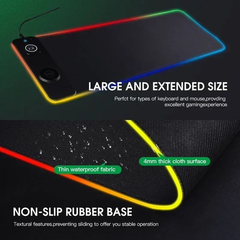 Magnetic Wireless Charging RGB Luminous Mouse Pad