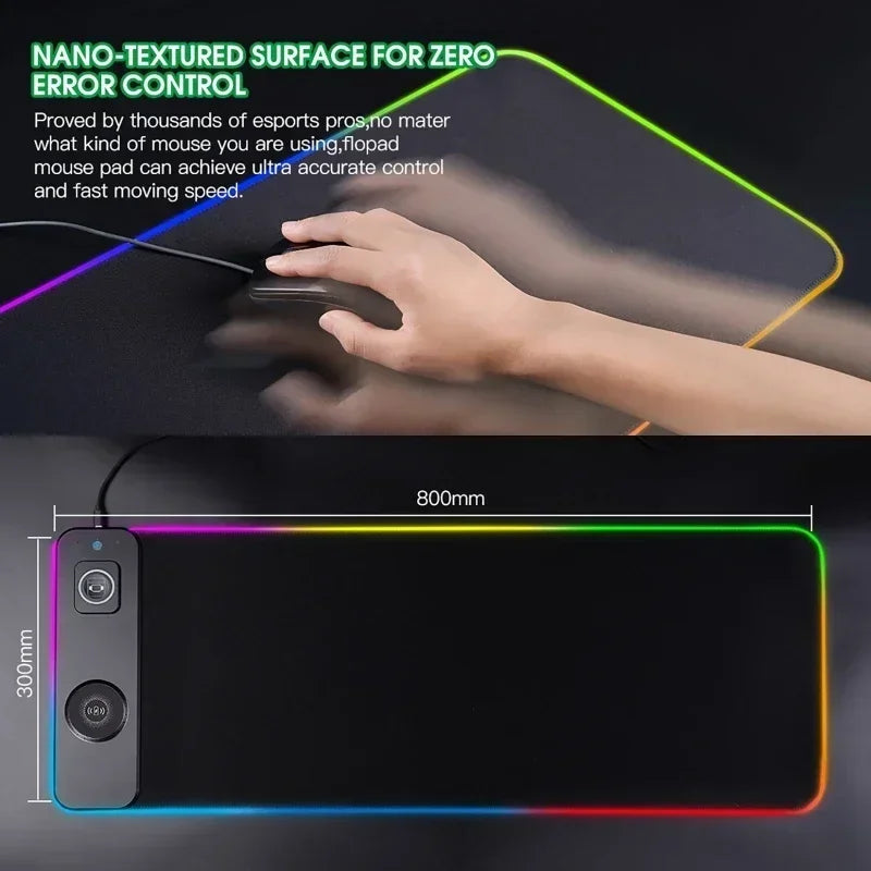 Magnetic Wireless Charging RGB Luminous Mouse Pad