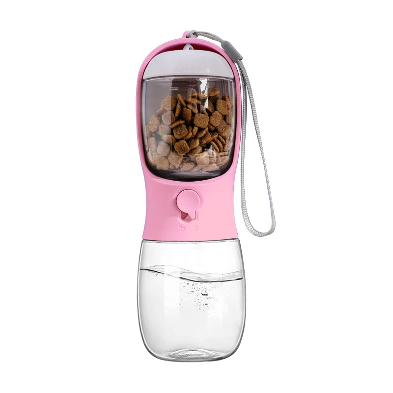 Portable Pet Water Cup Bottle with Food Dispenser