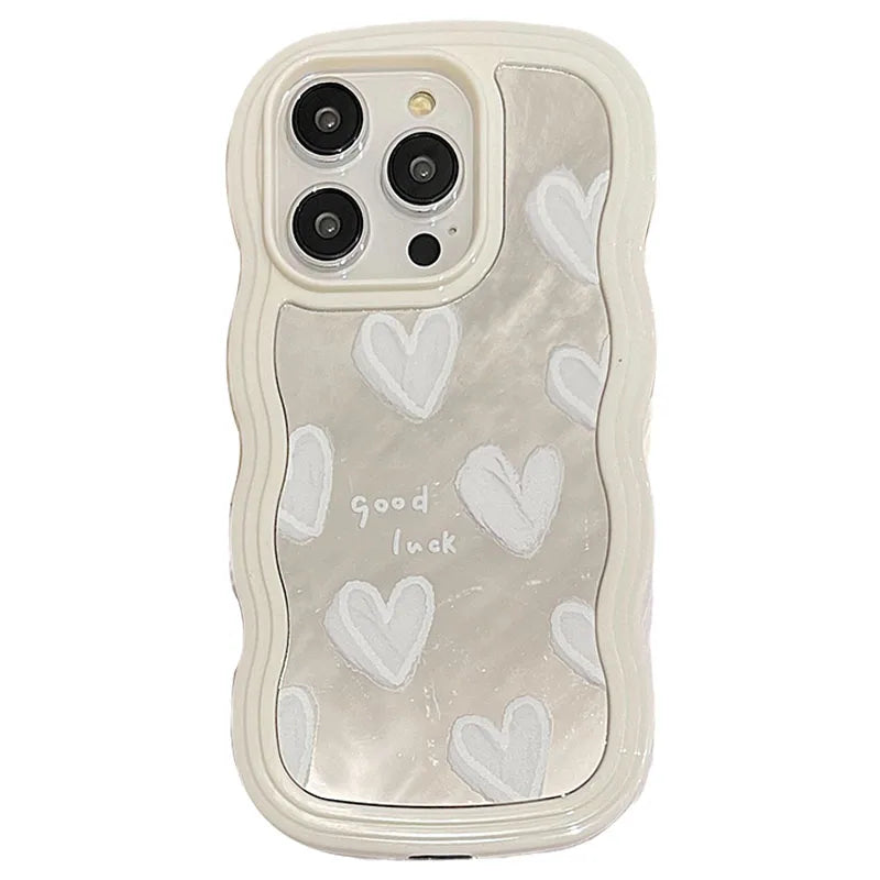 ''White Heart Makeup Mirror'' Case For iPhone