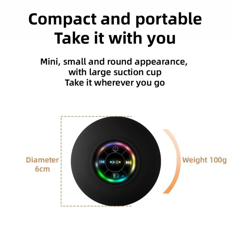 IPX4 Waterproof Wireless Shower Speaker